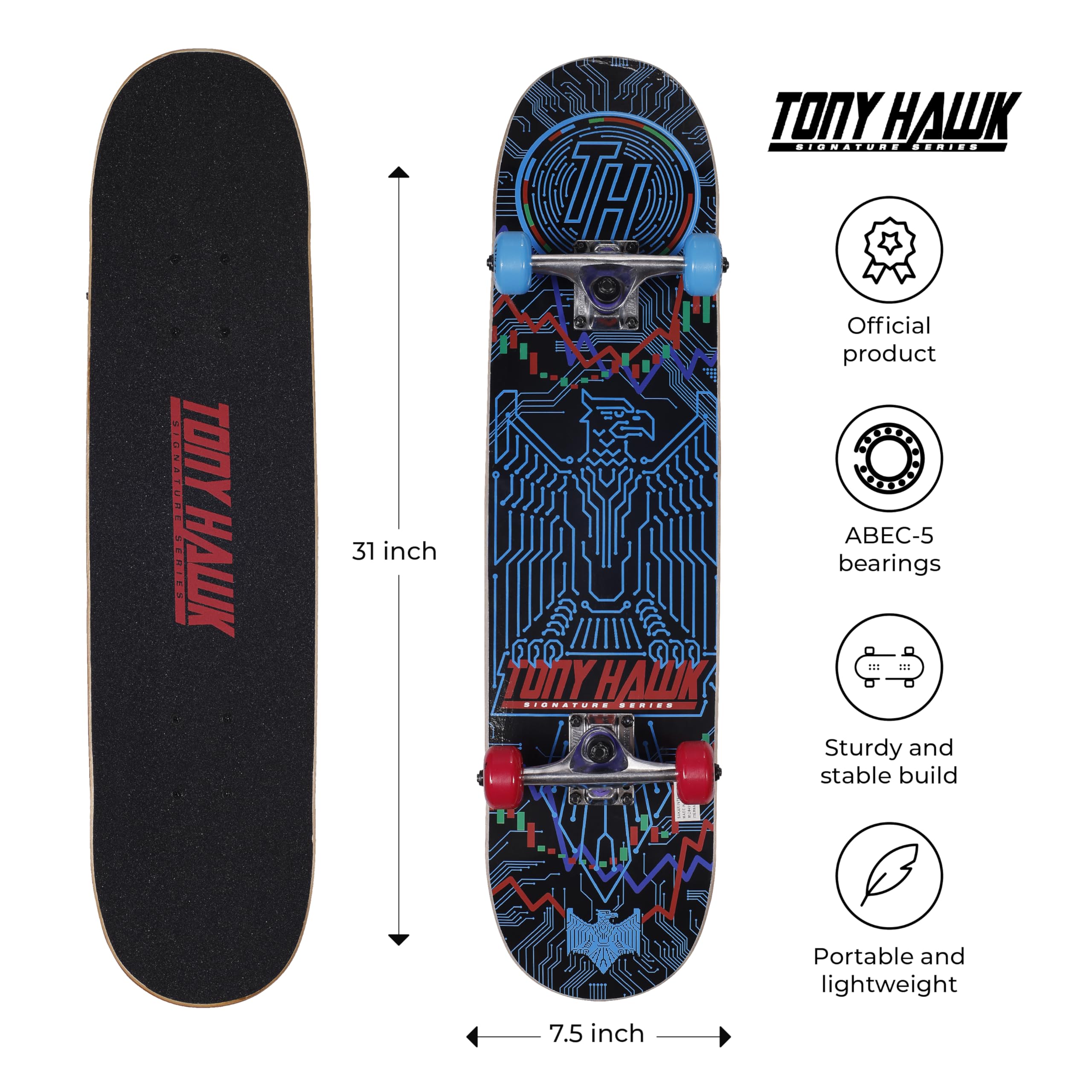 Amazon | Tony Hawk 31インチ スケートボード、トニーホーク